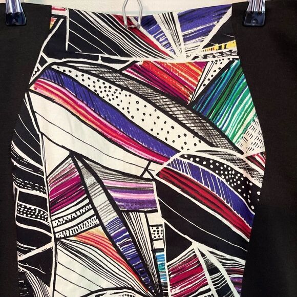 LIMITED COLLECTION Geometric Colorful Cotton Pencil Skirt.Size UK 12 =M - Picture 4 of 11